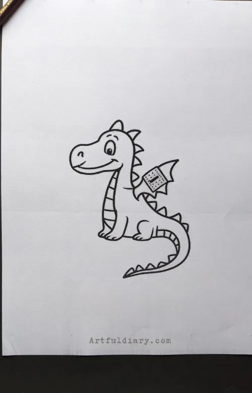 Dragon with band-aid drawing idea.