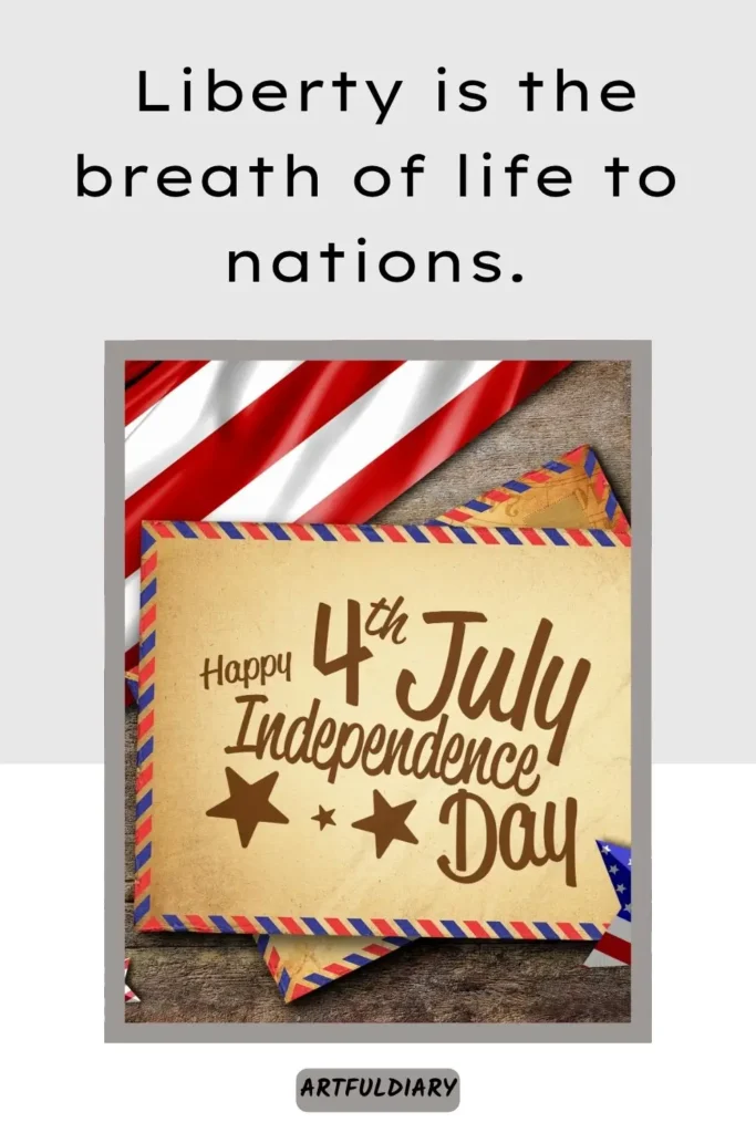 Liberty is the breath of life to nations, Quotes