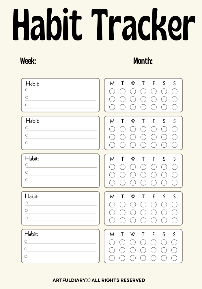 Free Printable Habit Tracker