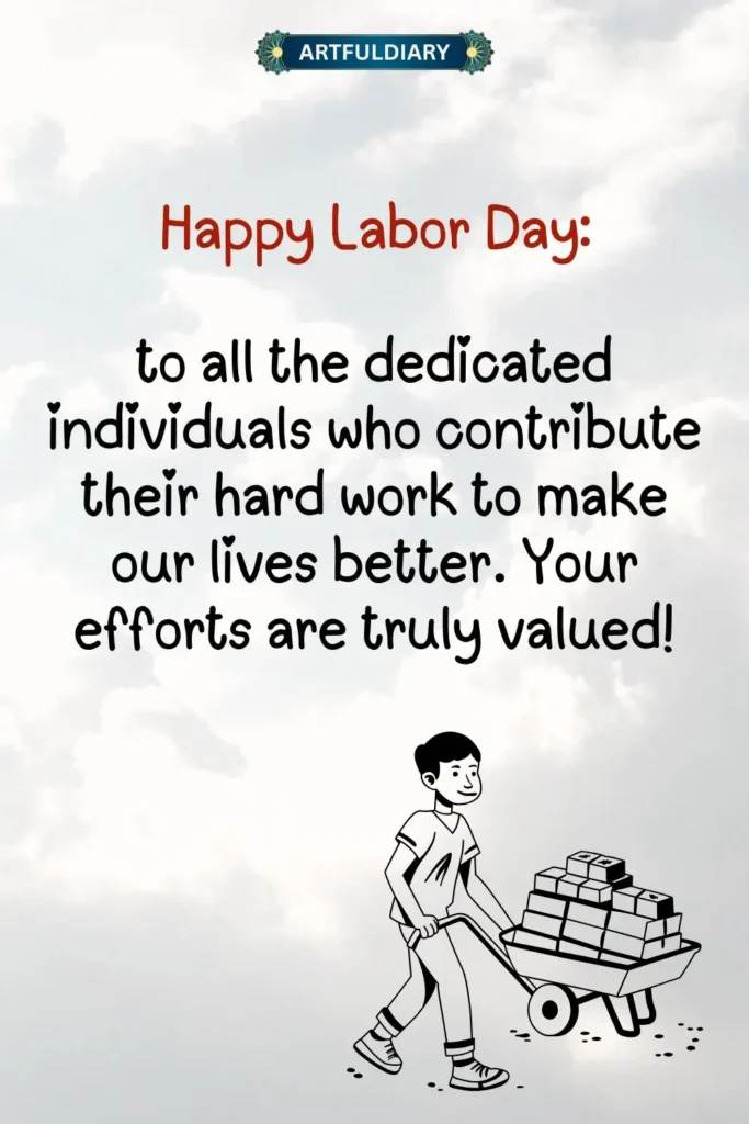 Happy Labor Day_ to all the dedicated individuals who contribute their hard work to make our lives better. Your efforts are truly valued! Short Labor Day messages for social