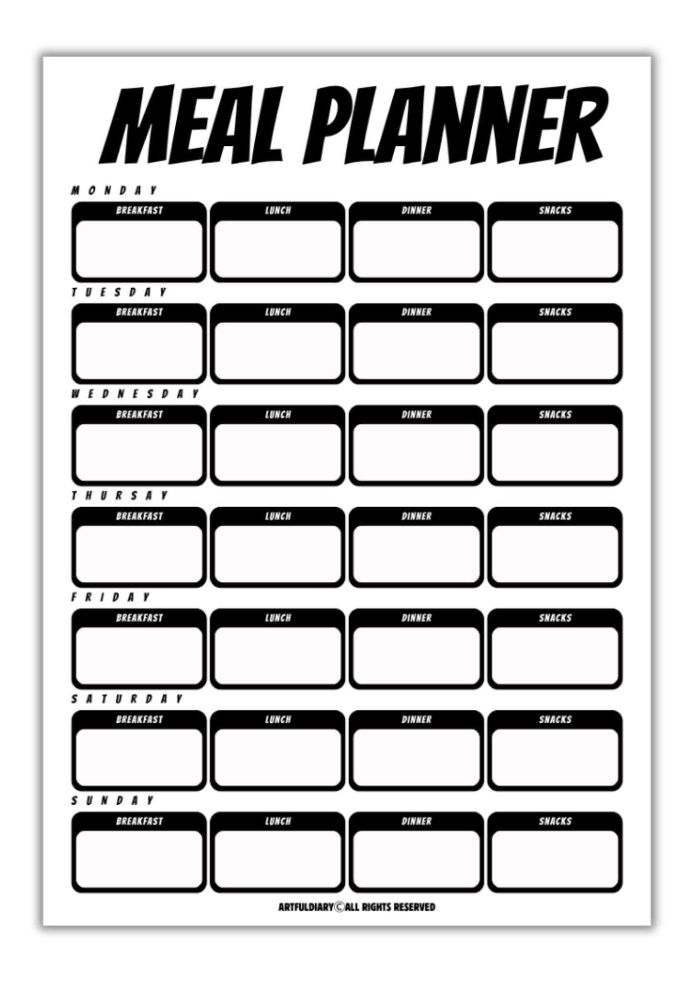 Meal Planner Printable