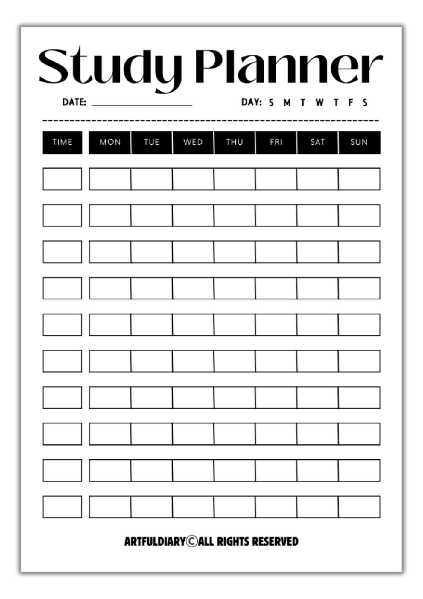 Study Planner Printable (10)