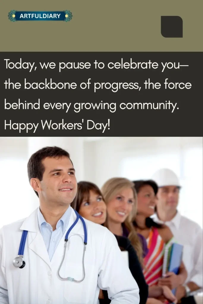 Today, we pause to celebrate you—the backbone of progress, the force behind every growing community. Happy Workers' Day! happy labor day quotes