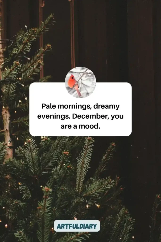 Pale mornings, dreamy evenings. December, you are a mood, hello december aesthetic quotes wallpaper